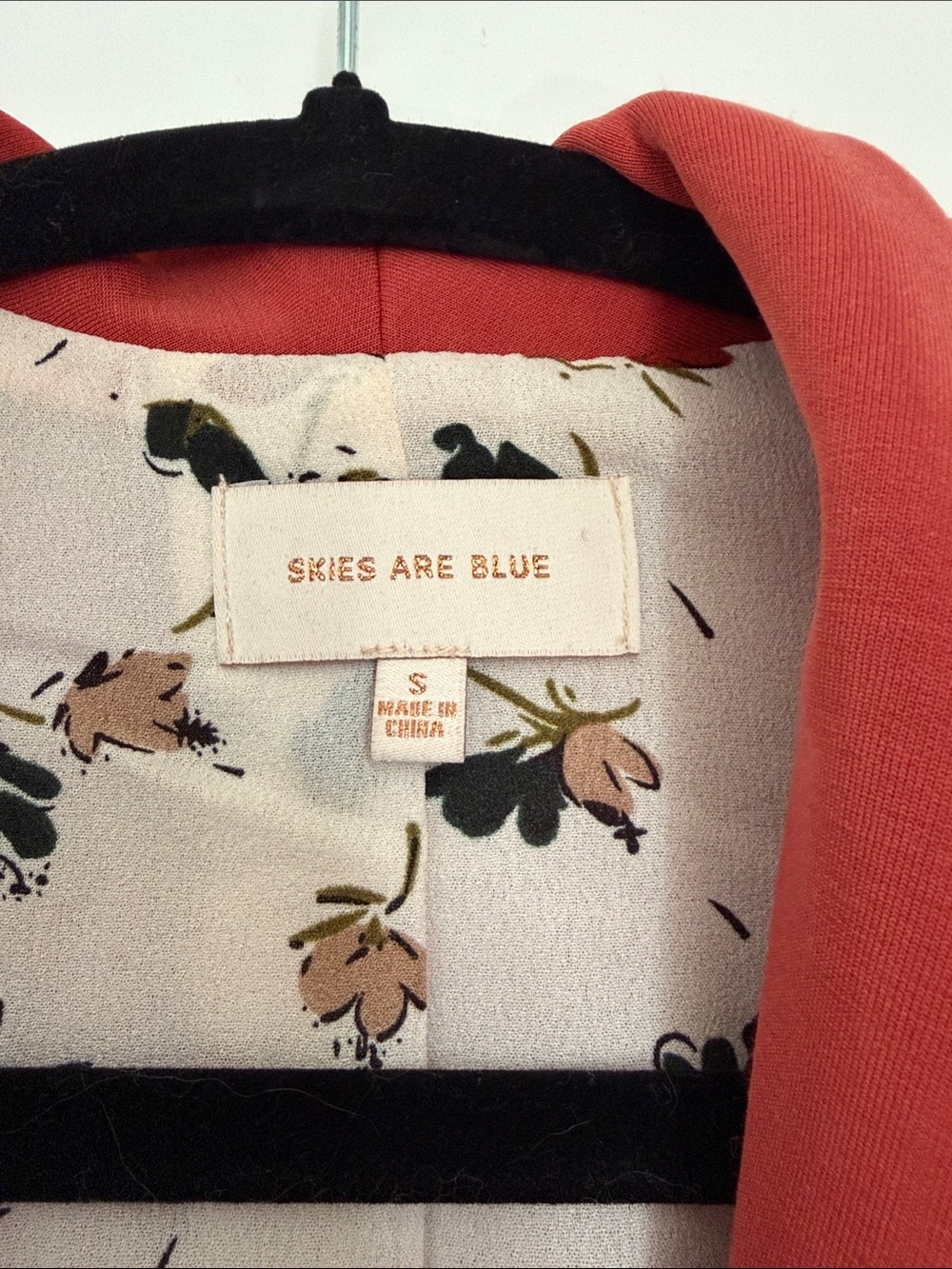 Skies Are Blue Coral Red Open-Front Blazer - Picture 2 of 2